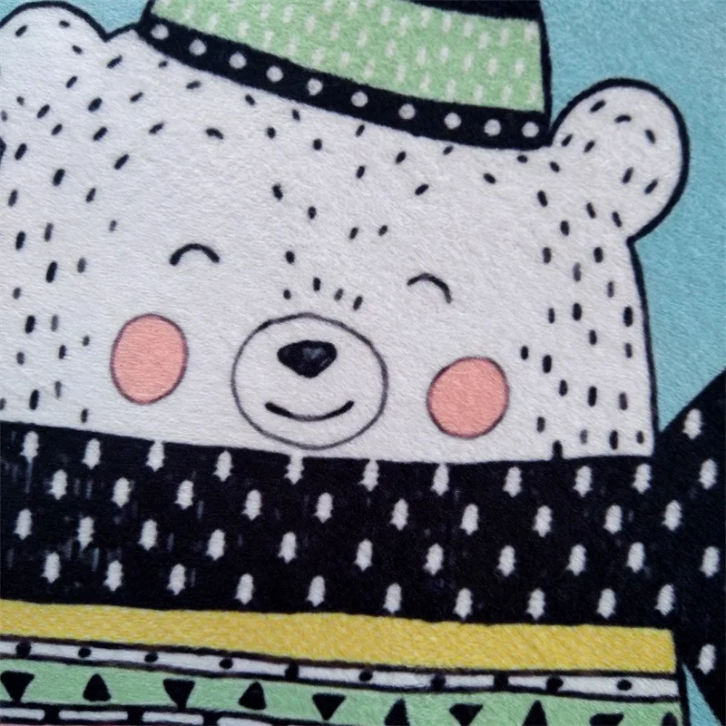 Милый мультяшный Детский круглый ковер для гостиной спальни кровати полной