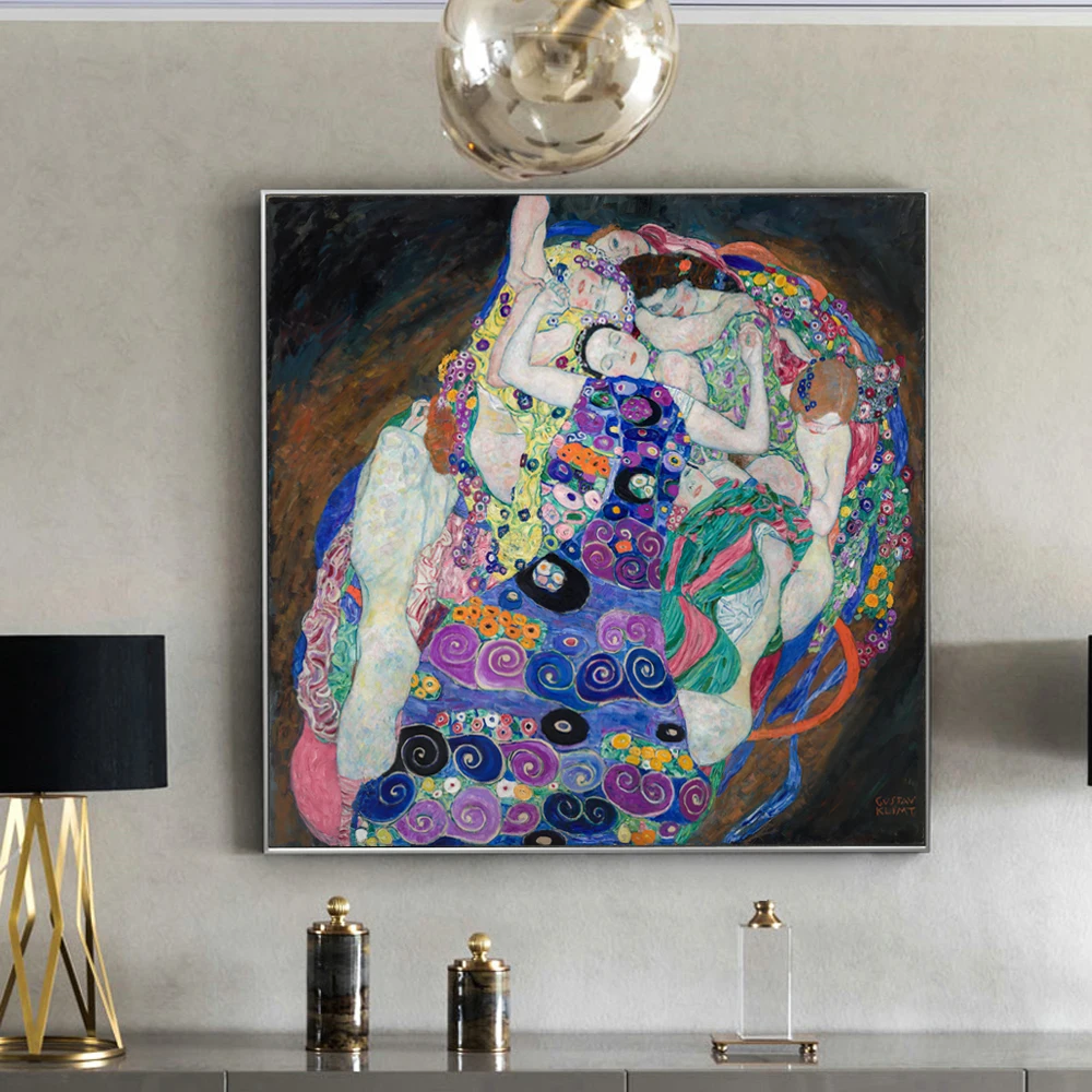 Картина Дева Густава Климта Классические Постеры на холсте настенные картины