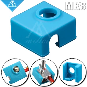 Силиконовые нагревательные носки Mellow для MK8MK9, насадки с подогревом hotend ender 3 Prusa I3 CR10, детали для 3D-принтера