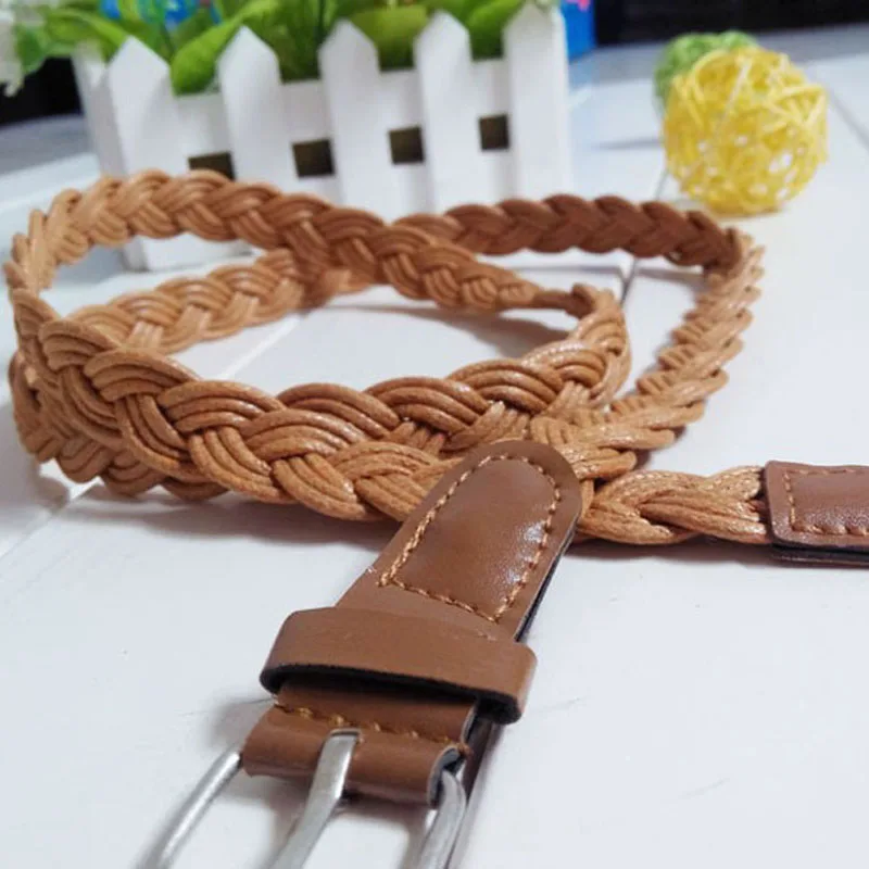 Модные женские ремни универсальные для платья с юбкой вязаный поясной ремень