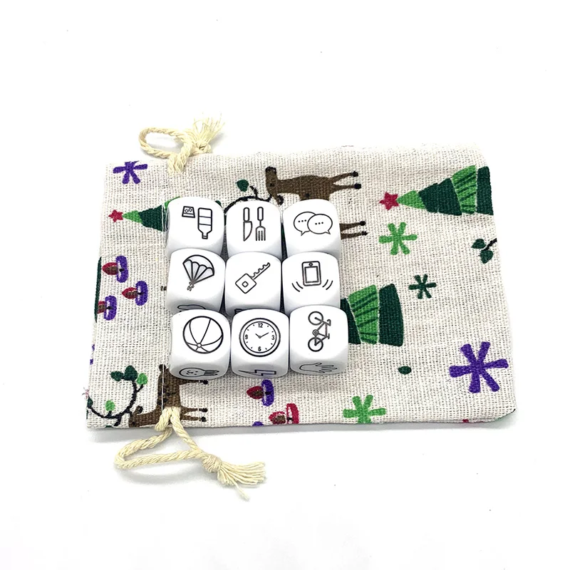 

Telling Story Dice with Bag Family/Parents/Party Funny Imagine Magic Toys