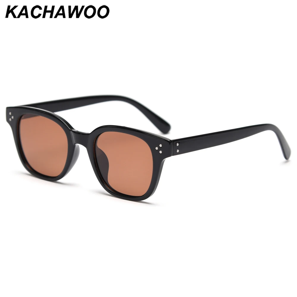 

Мужские и женские квадратные очки Kachawoo, черные, синие, коричневые солнцезащитные очки с поляризацией, в стиле ретро, TR90, 2022