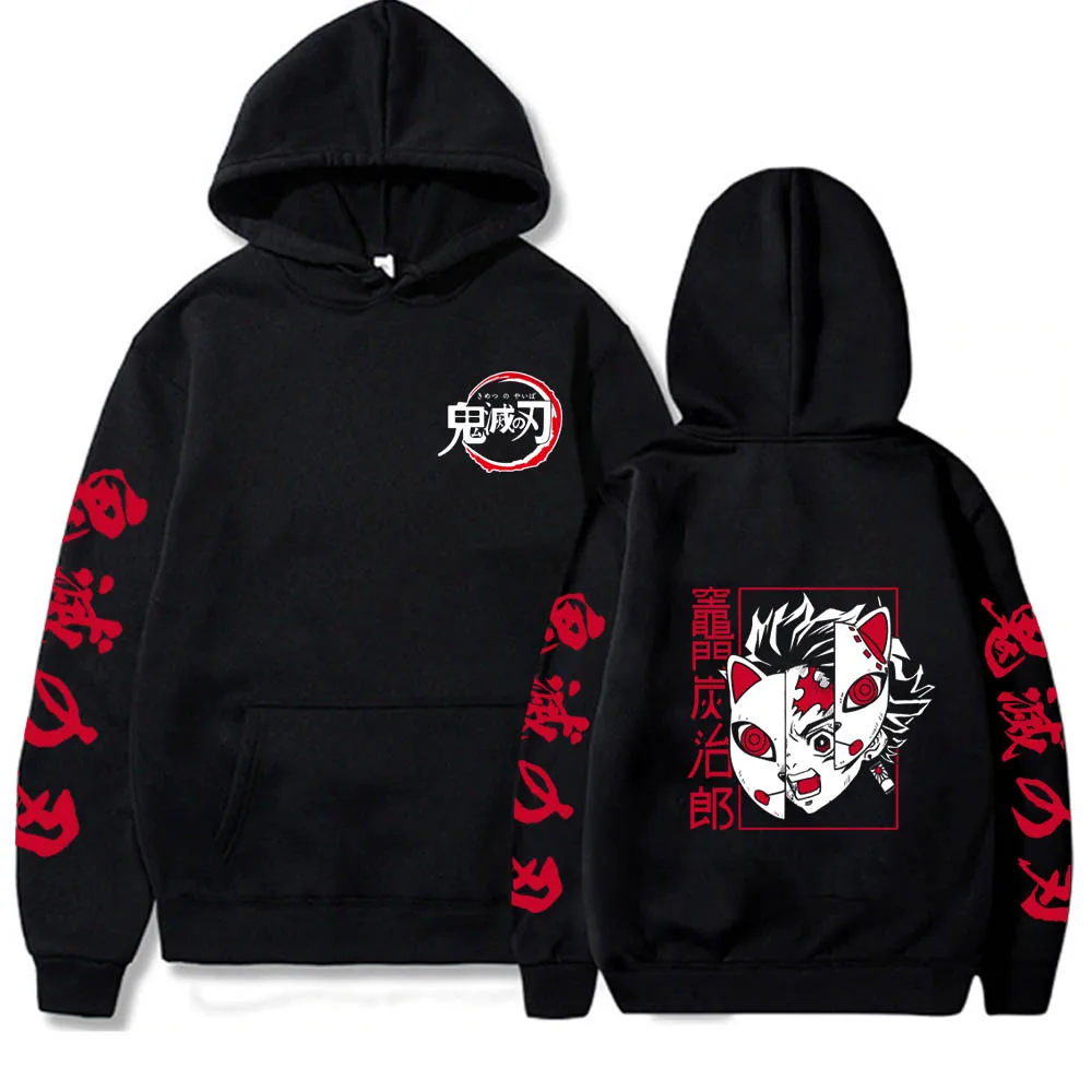 

Funny Demon Slayer Hoodies Men Women Long Sleeve Sweatshirt Kimetsu No Yaiba Tops Clothes