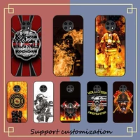 firefighter fire department fireman phone case for xiaomi redmi note 8a 7 5 note 8pro 8t 9pro coque for note 6pro