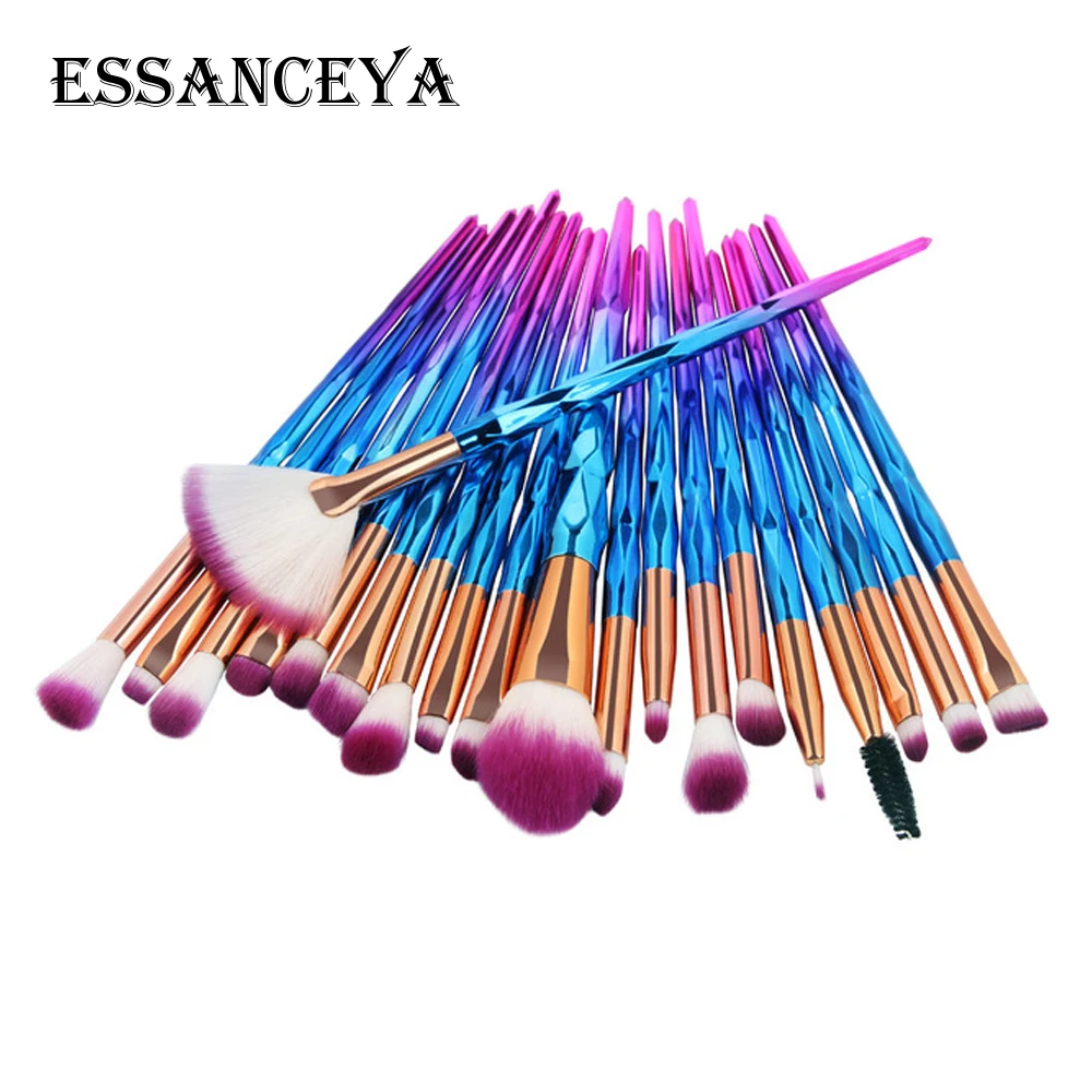 ESSANCEYA Pro, 5-20 шт., алмазные кисти для макияжа, набор, пудра, Тональная основа, румяна, тени для век, губ, косметика, красивые кисти для макияжа, инструменты