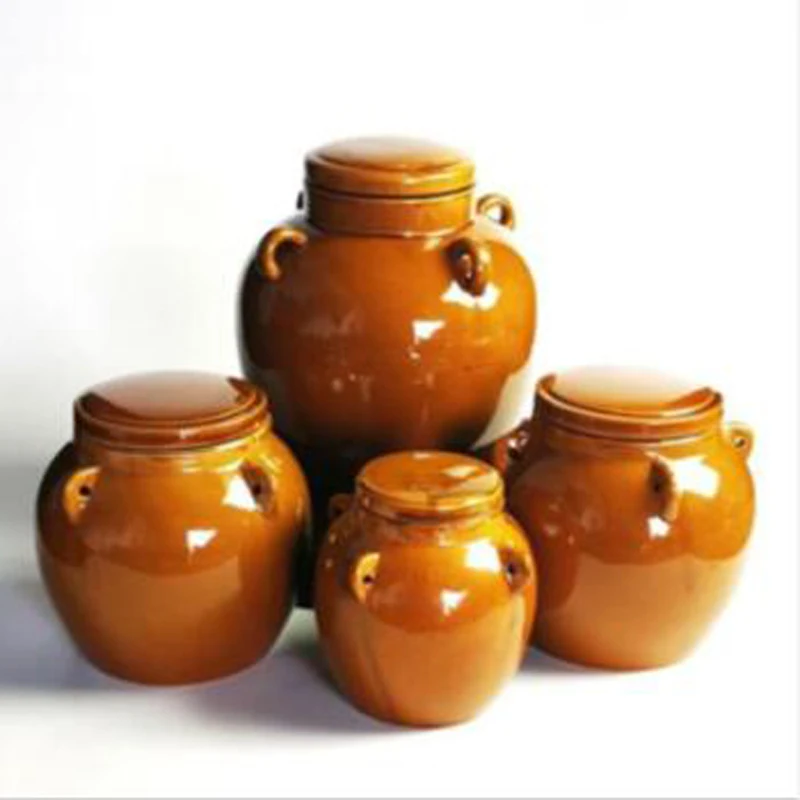 Ретро японская грубая керамика чайные банки керамическая бутылка для хранения
