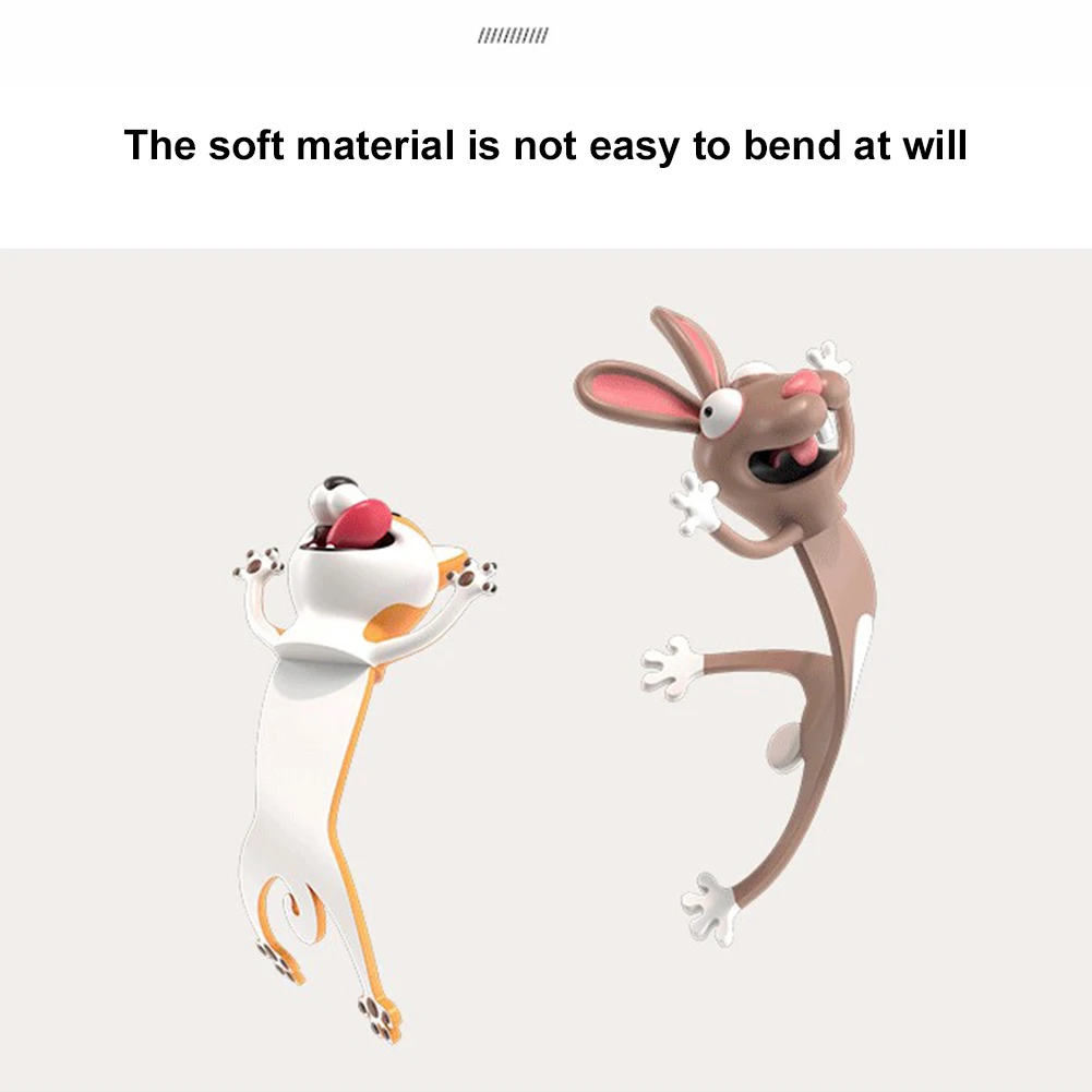 

3D Animal Wacky Bookmarks Cute Book Marks Cartoon Bookmark for Kids Teens Boys Girls Help with Reading Fast delivery Dropshippin