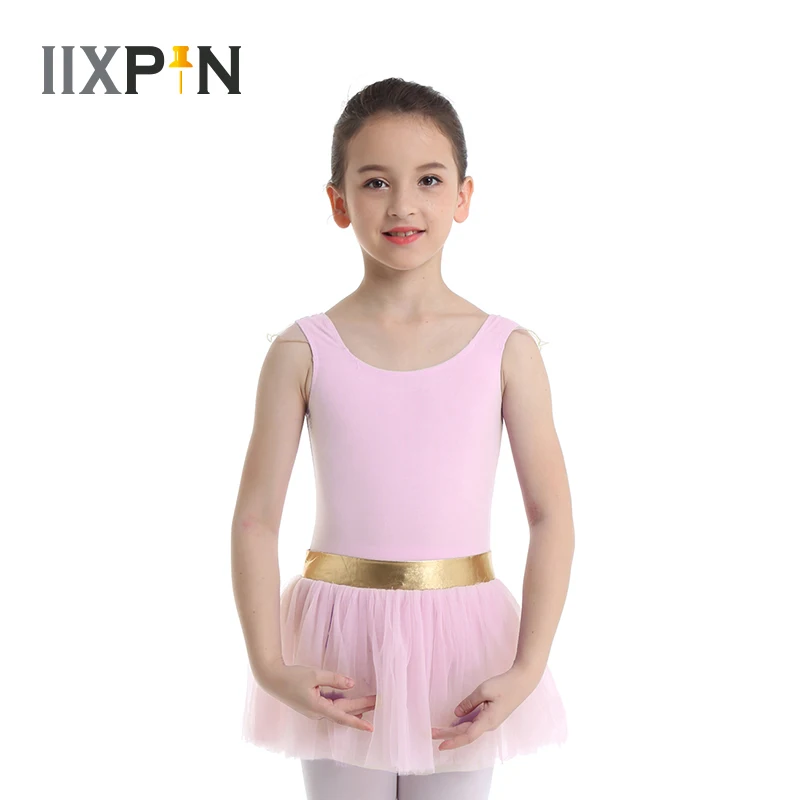 Детское гимнастическое трико для девочек платье пачка балерина балетная