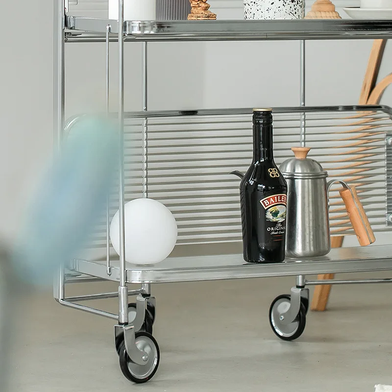 kitchen glass shelf floor trolley storage trolley trolley storage cabinet multifunctional rotating storage rack foldable free global shipping