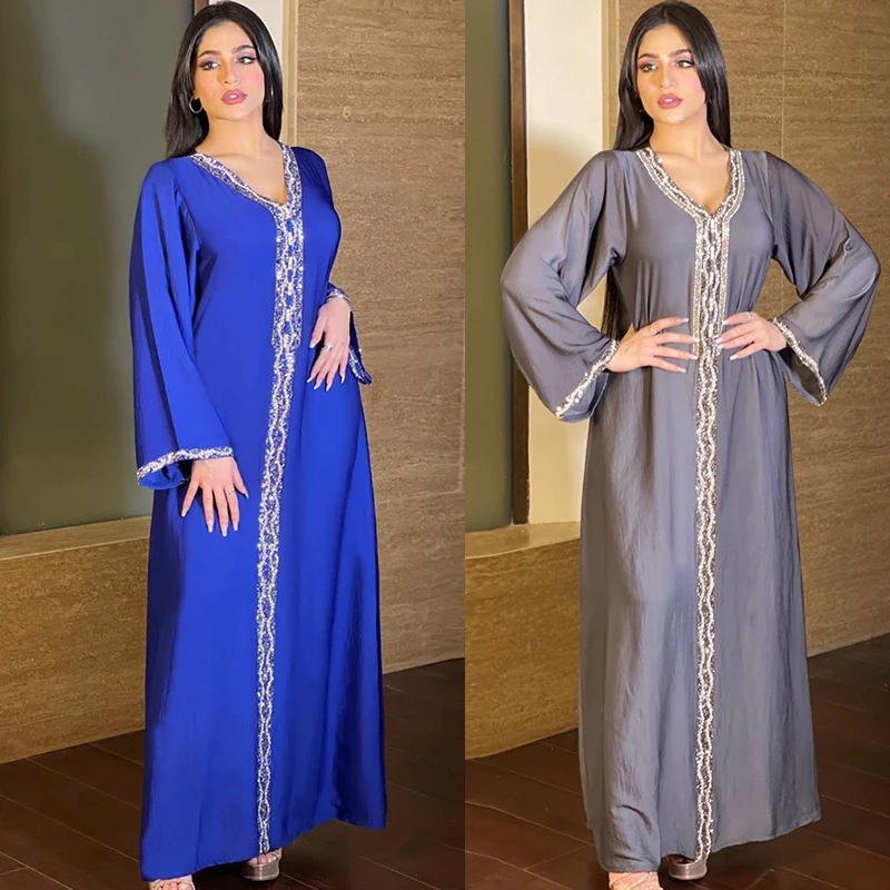 

Turkey Islam Muslim Dresses Dubai Abayas For Women Kaftan Moroccan Caftan Djellaba Robe Longue Vetement Musulmane Femme India
