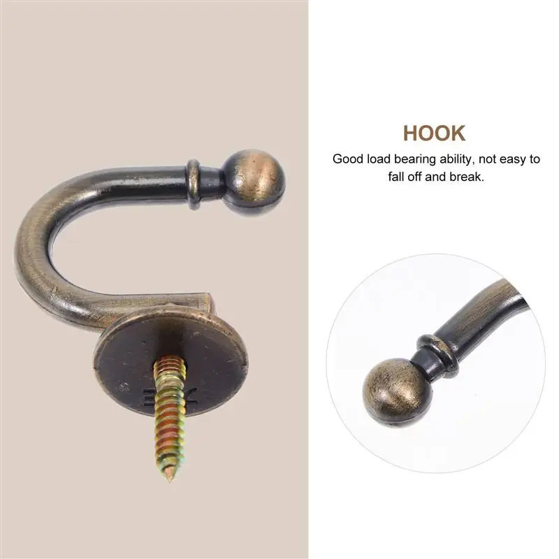

4pcs Curtain Tiebacks Zinc Alloy Practical Modern Simple Curtain Tiebacks Curtain Buckles Curtain Hooks Household Accessories