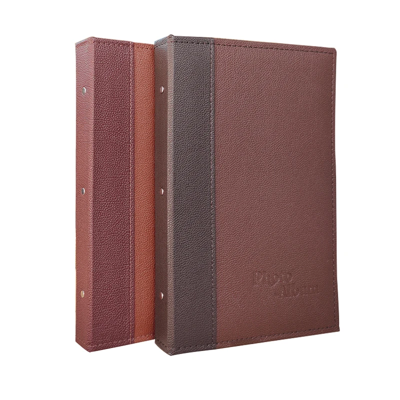 

PU Leather 240 Pockets 6 Inch Photo Album Vintage DIY Picture Scrapbook Family Insert Album Memory Book Wedding Birthday Gift