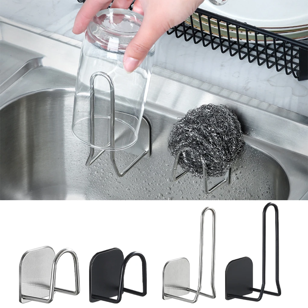 

Sink Sponge Rack Drain Storage for Kitchen Bathroom Shelf Stainless Steel Kitchen Wire Ball Rag Organizer Holder
