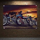 Постеры для мотоциклистов, баннеры, настенные украшения, мотоциклетный гонщик, наклейка на стену, гобелен, раскладной гобелен