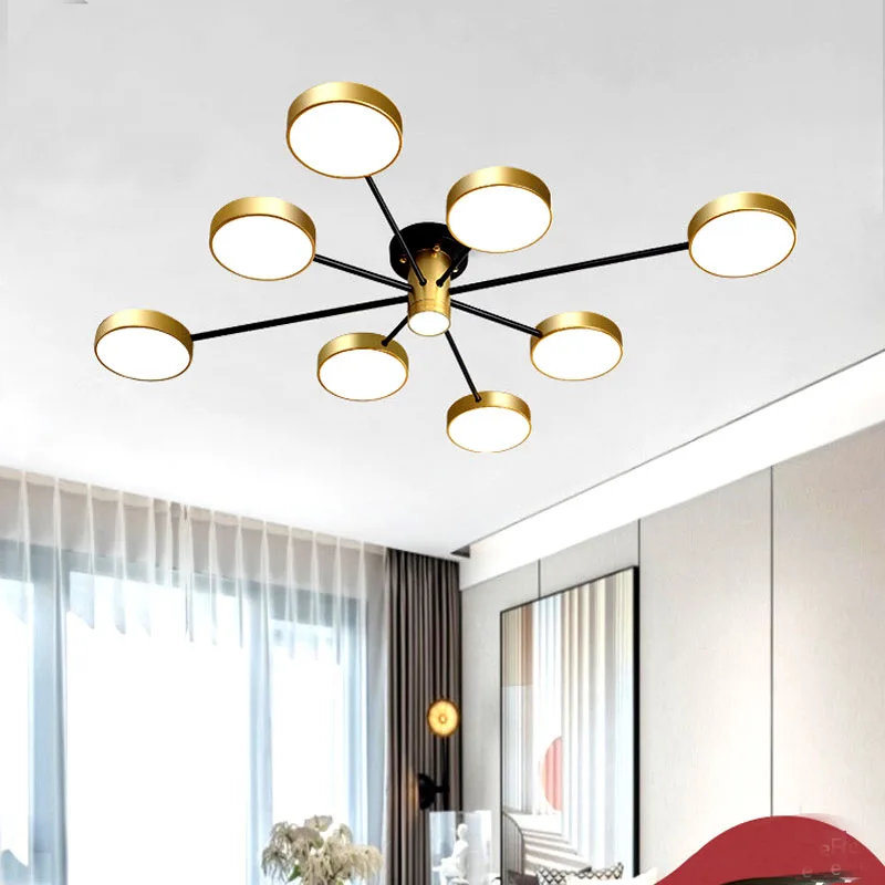 

New Nordic LED lamp modern home bedroom ceiling lamp living room lamp villa dining room chandelier hotel lobby lamp room lamp