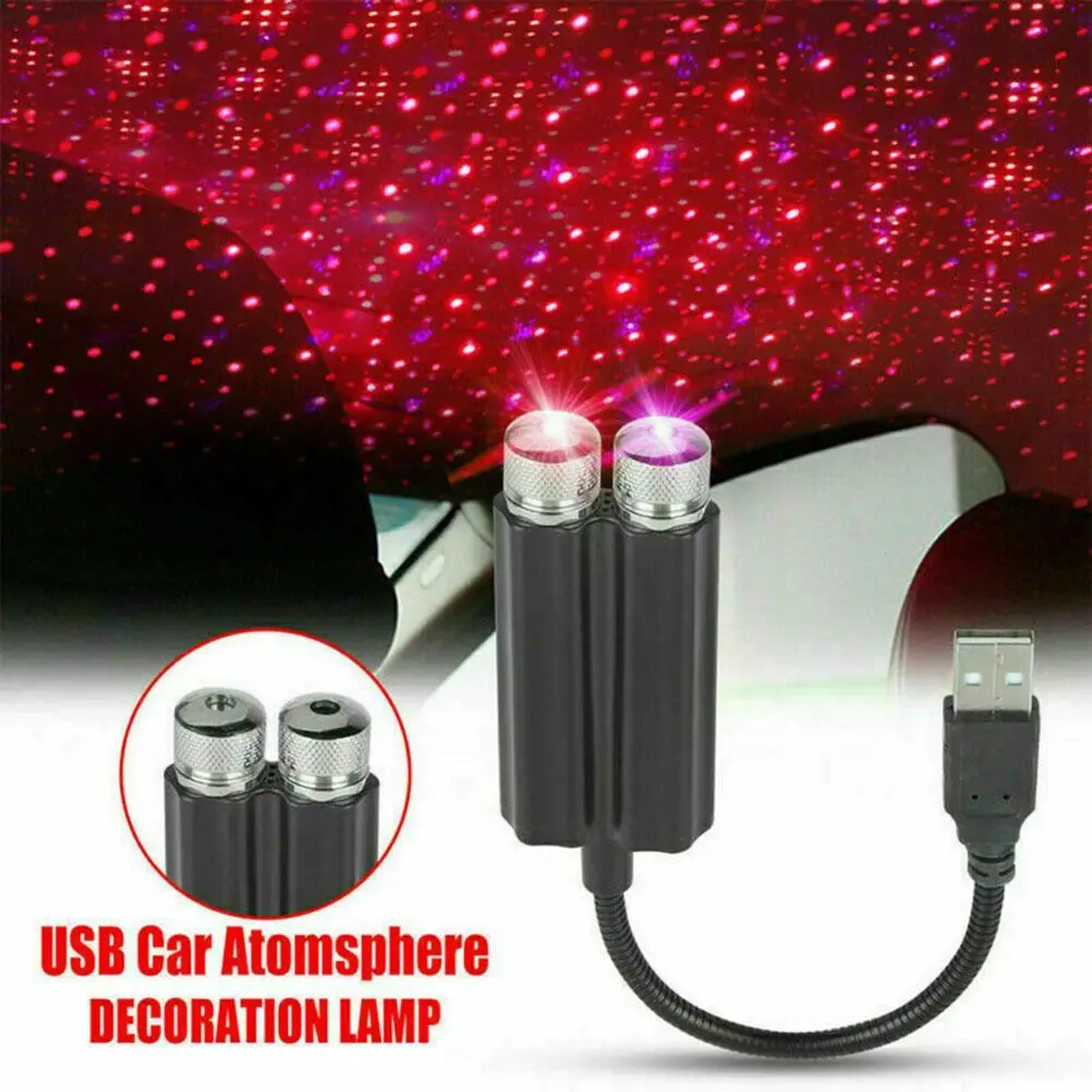 

Car Roof Star Night Light 2 in 1 USB Star Lights Romantic Projector Night Light Portable Atmosphere Night Lamp1