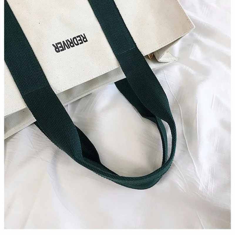 

Contracted large canvas casual bags Pure color joker single shoulder bag Women's fashion 100% cotton travel bag handbag