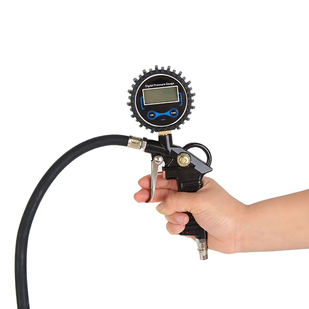 

Digital Car Truck Vehicle Air Tire Pressure Inflator Gauge Plastic + Metal LCD Dial Meter Car Tire Pressure Gauge Meter