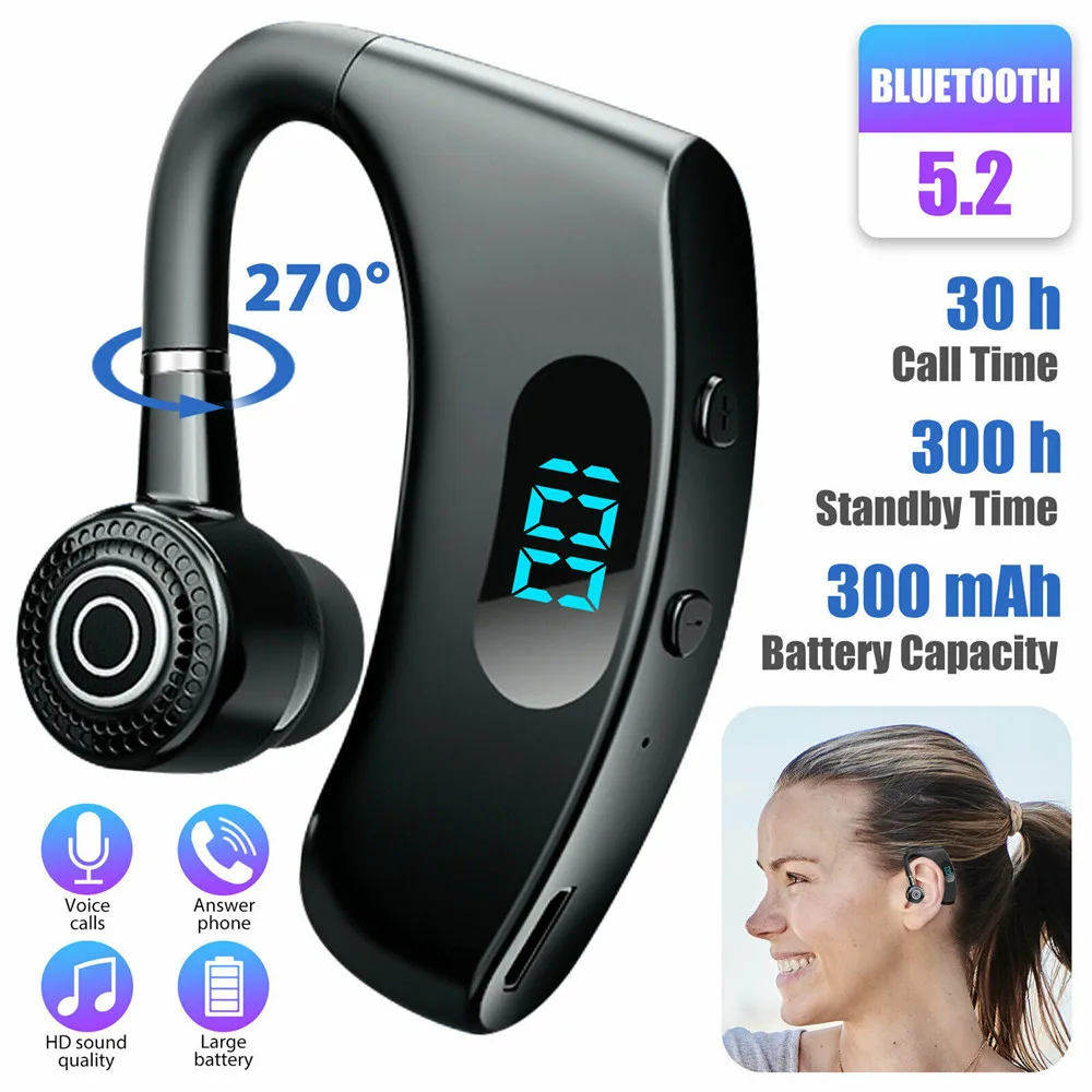 

Bluetooth 5,2 наушники, беспроводная гарнитура для водителей, стереонаушники-вкладыши