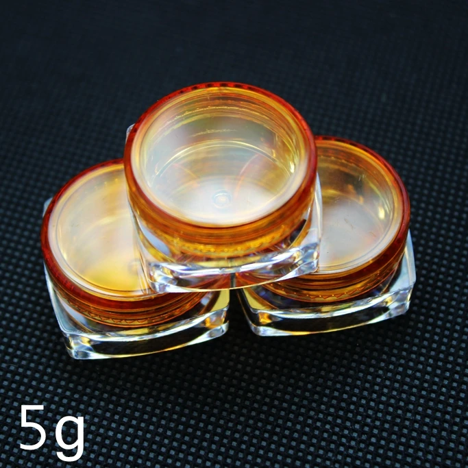 Апельсиновый пластиковый косметический контейнер квадратная баночка для крема