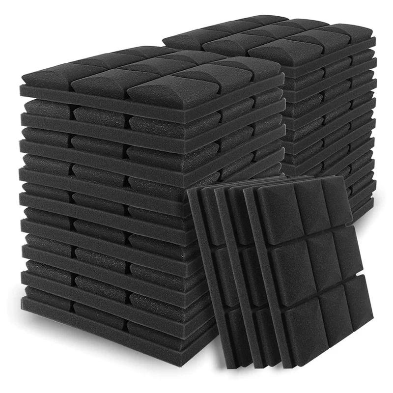 

24 Pcs Mushroom Sound Insulation Pads,Shock-Absorbing Foam Studio Wedge Tiles for Wall Decoration and Acoustic Treatment