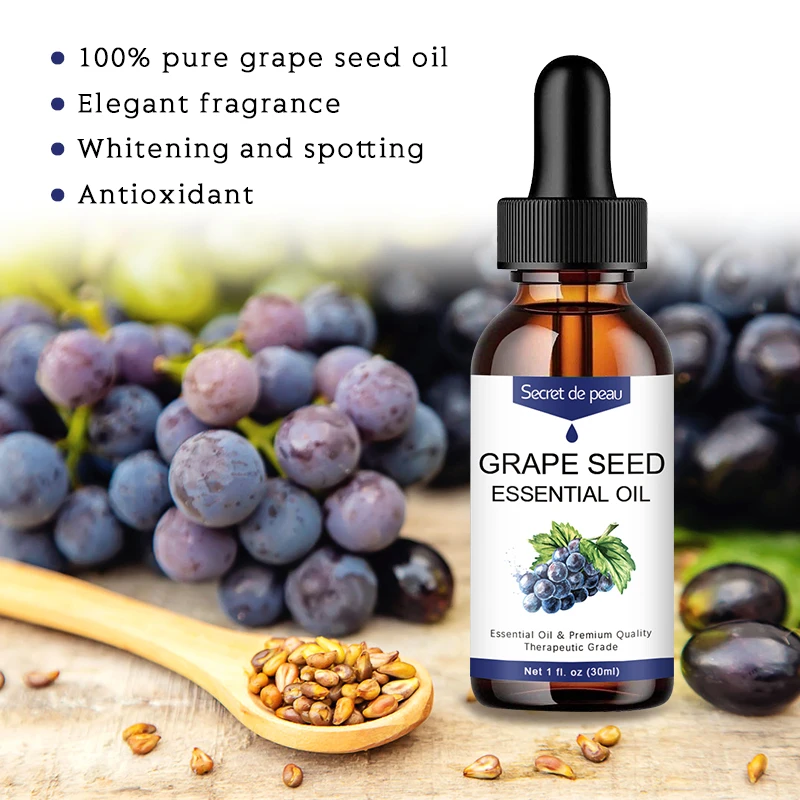 

SDP 50ml Pure Natural Grapeseed Oil Cold Pressed Grape Seed Extract Essential Oils Whitening And Firming Skin Moisturizer Serum