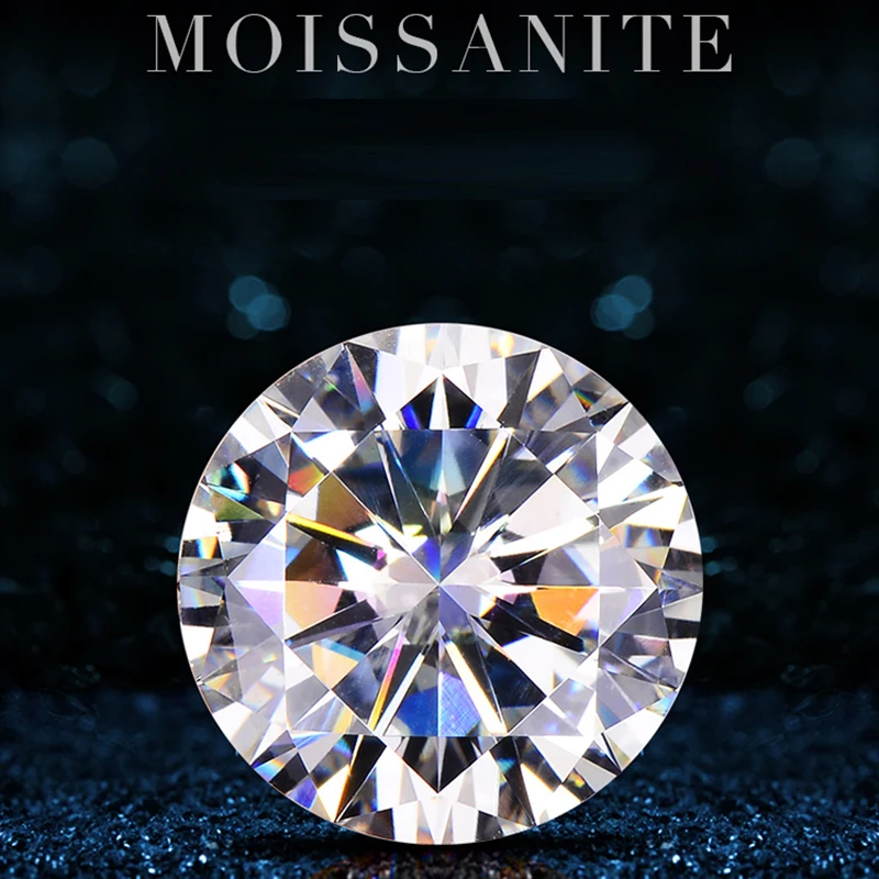 

Real 0.3-2ct Moissanite Stone Earrings S925 Silver Platinum Plated Anti Allergy Constant Color Four Claw Earrings For Women Girl