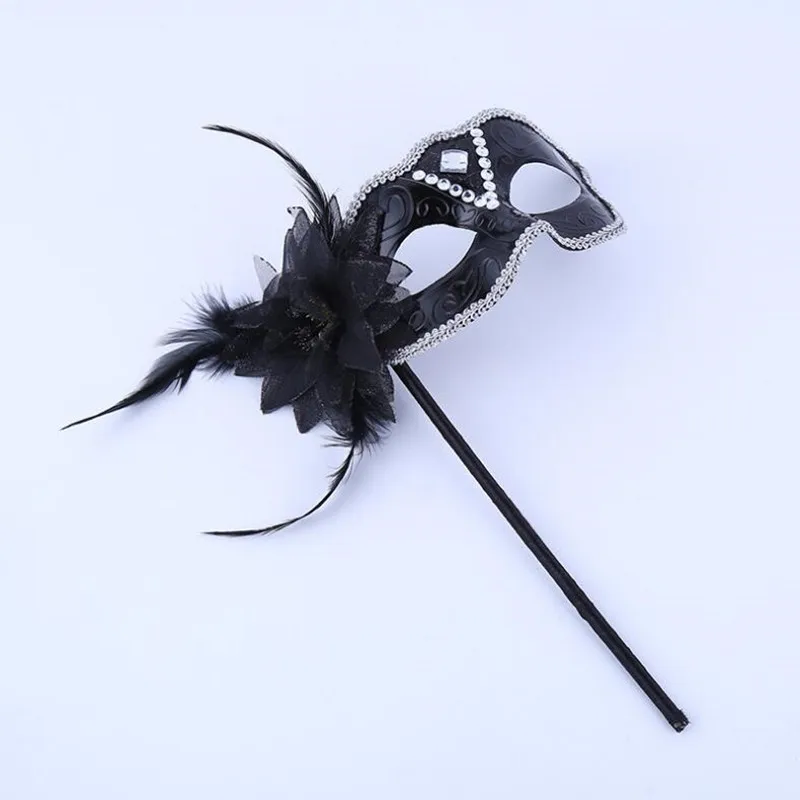 20 шт. Очаровательная перьевая Цветочная ручная маска венецианские маскарадные