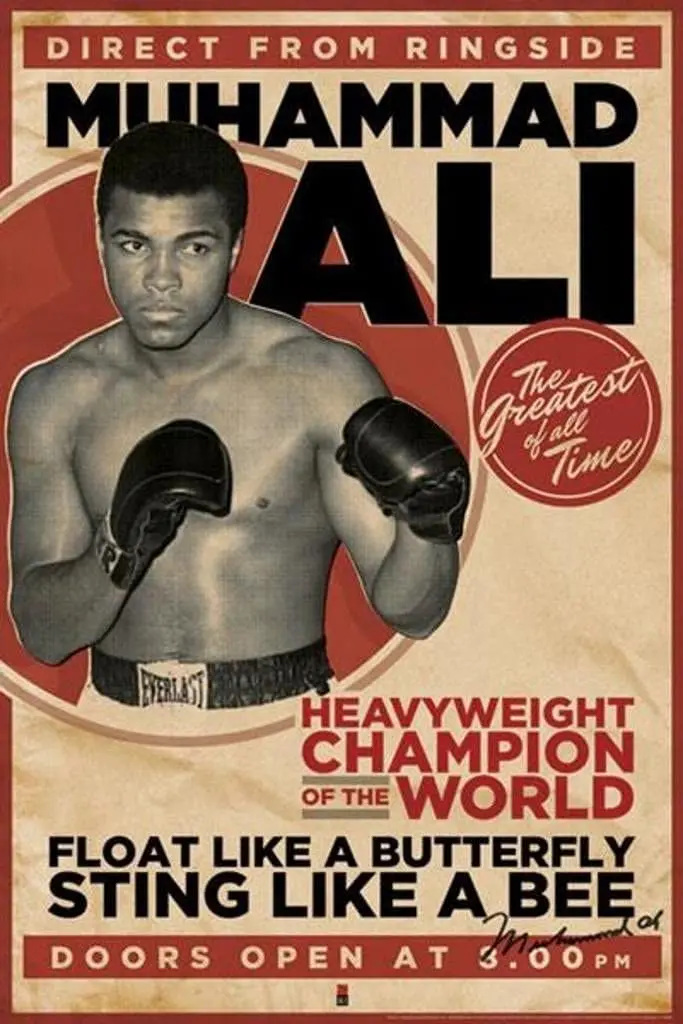 

Muhammad Ali Vintage Home Decor Poster Metal Tin Sign 8"x12"