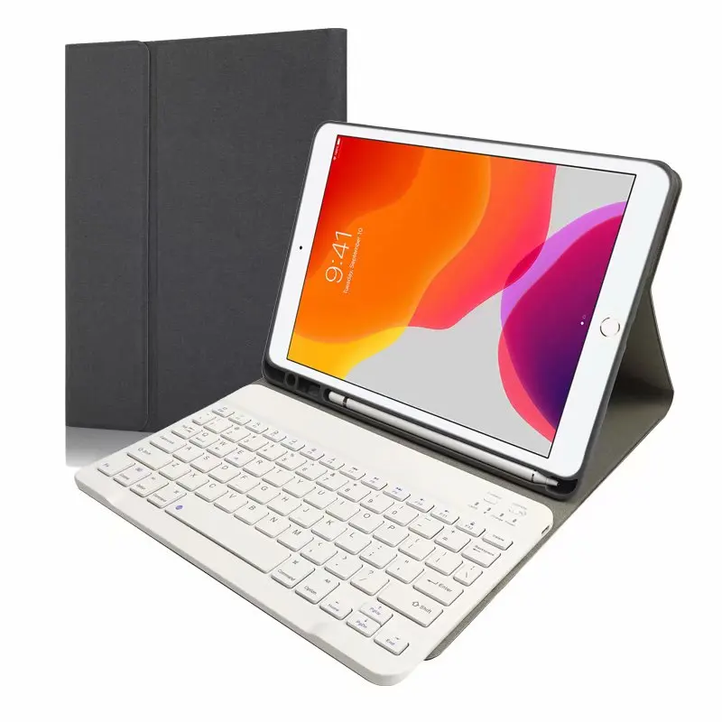 without Light Планшет Bluetooth клавиатура чехол с ручкой держатель для Ipad 7 чехол из искусственной кожи оболочка для IPad 10,2 дюймов клавиатура+ ручка - Цвет: without Light