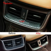 tonlinker interior car armrest back vent cover stickers for lexus es200 260 300h 2018 21 car styling 2 pcs metal cover stickers