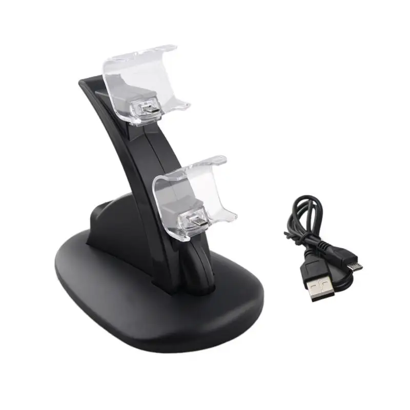 

ALLOYSEED Dual USB Charger Dock Holder Stand For Sony PlayStation 4 PS4 Controller Gamepad USB Charging Docking Station Cradle