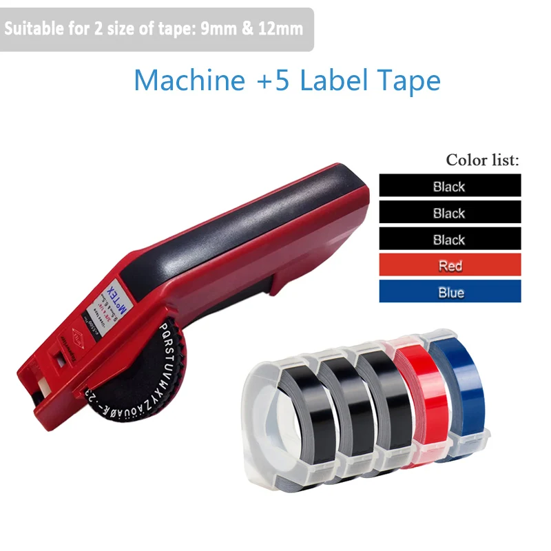 Машина для тиснения ручной принтер этикеток E-5500B с Смешанные ленты пластиковые