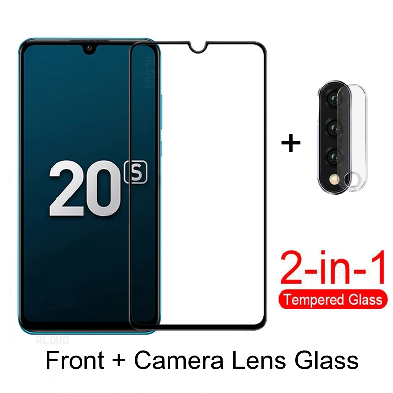2 в 1 экран Защитное стекло для honor 20 20S Pro 30 s крышка объектива камеры защитная