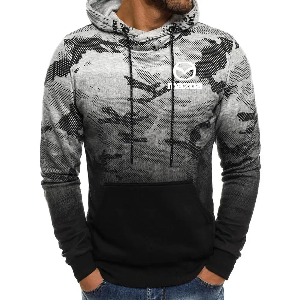 

Fashion Trend New Men's Sweatshirt Mazda Car Logo Spring Autumn Camouflage Men's Hoodie Cotton High Quality Men's Sweatshirt