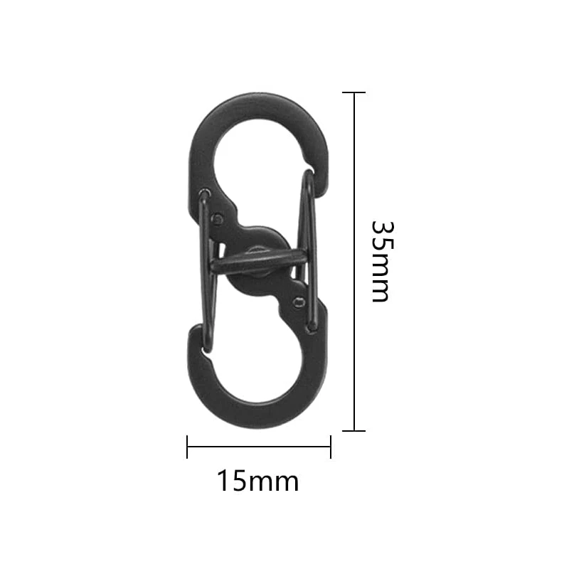 1 шт. кольцо для ключей с карабином Двойная маленькая новая форма металлическая