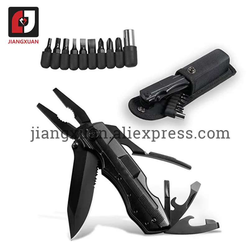 

Multifunction Swiss Folding Knife Plier Scissor Stainless Steel Outdoor Camping Survival Knife Combination Tools