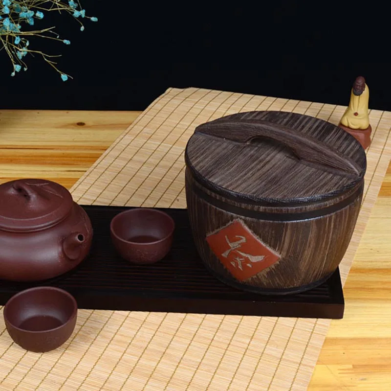 Чайная банка ручной работы из натуральной фиолетовой глины чайная с уплотнением