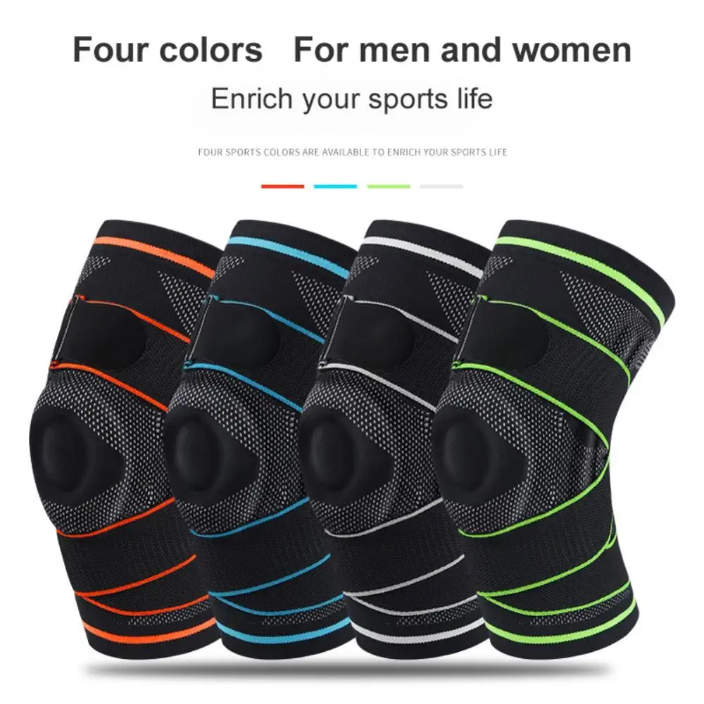 

Men Women Single Knee Support Compression Sleeves Joint Pain Arthritis Relief Running Fitness Elastic Wrap Brace Knee Pads