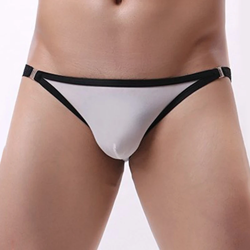 

Men Comfortable Fashion Low Waist Sexy Solid Color Triangle Briefs Underpants Men's U Convex Pocket Briefs Men's Underwear