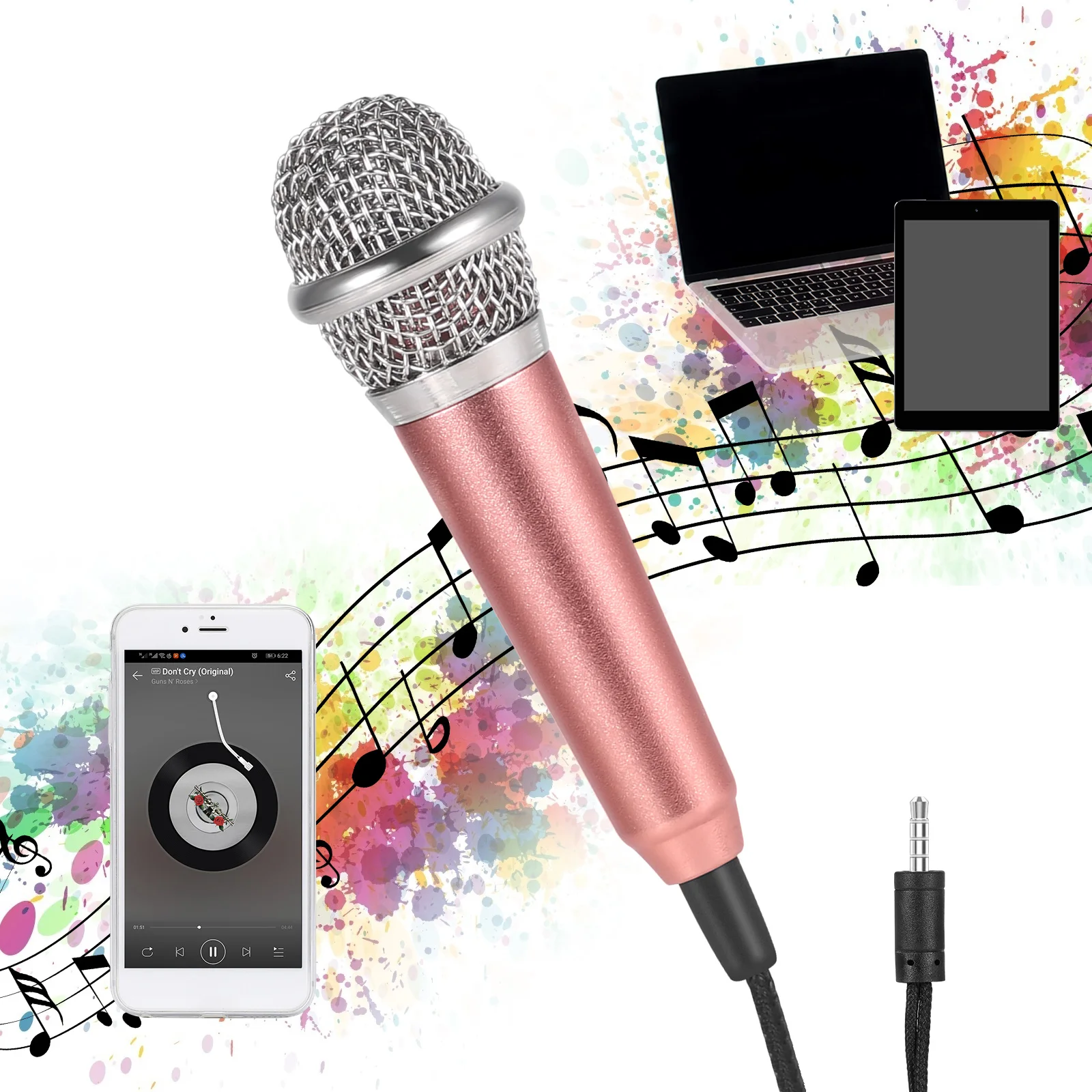 

3.5mm Stereo Studio Portable Mini Speech Mic Audio Microphone Smart Phone Laptop PC Desktop Accessories