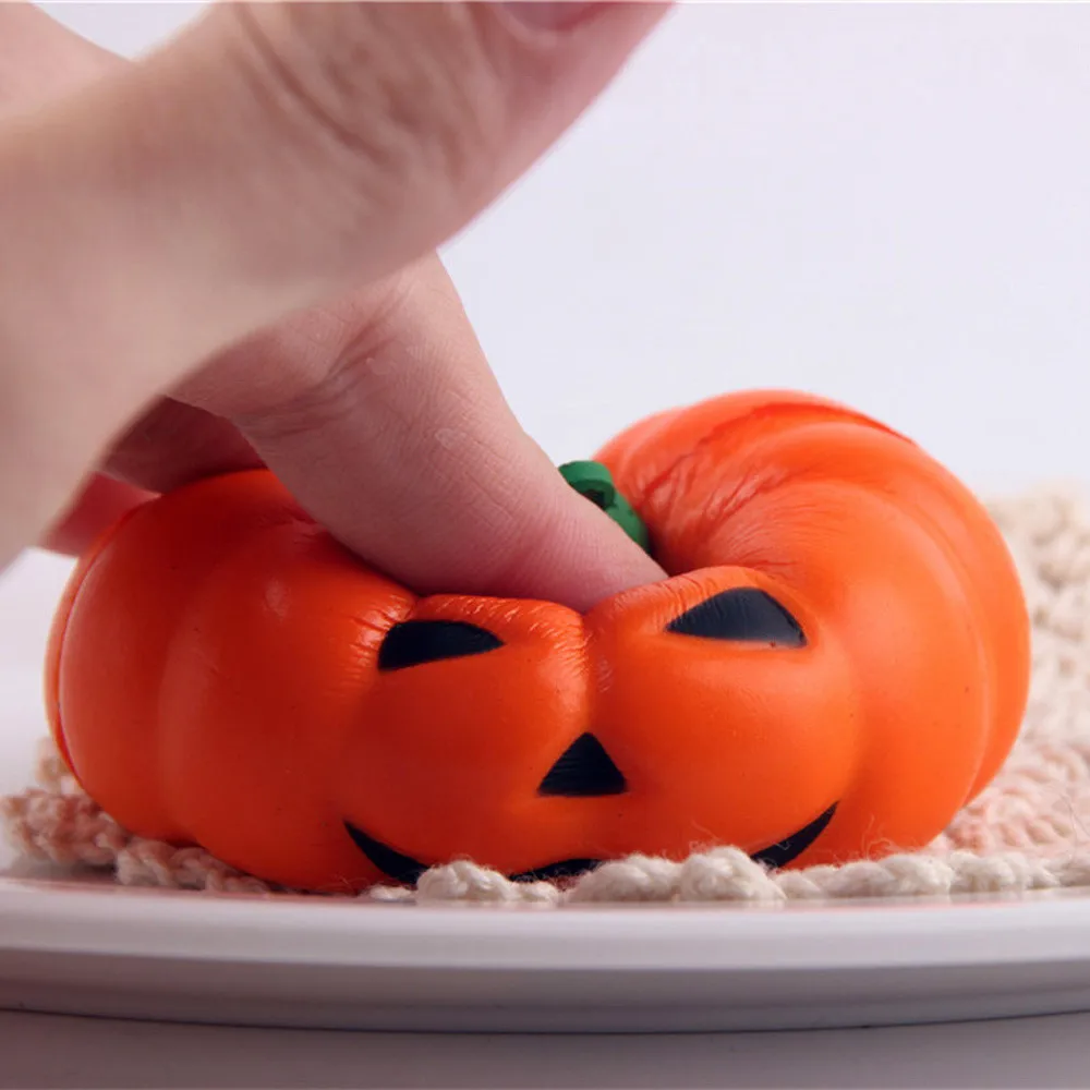 

Creative Halloween Soft Pumpkin Shape Cartoon Gifts Phone Straps Anti-stress Relief Fidget Toys Children Adult Squeeze Toy