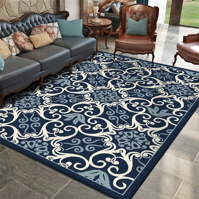 

Modern Simple European Style Blue White Red Yellow Green Pattern Bedroom Living Room Kitchen Bathroom Bedside Mat