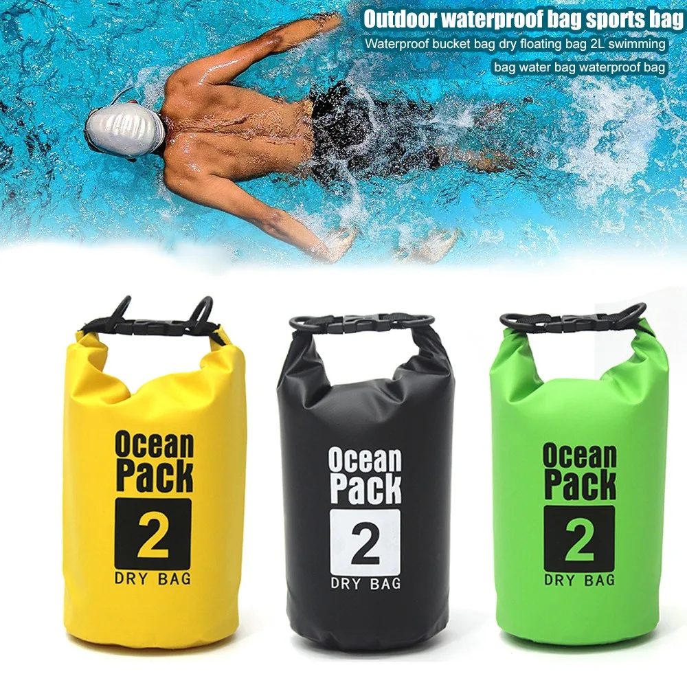 

2L Waterproof Water Resistant Dry Bag Camping Rafting Storage Dry Pocket Floating Pack Sack Swimming Kayaking River Trekking