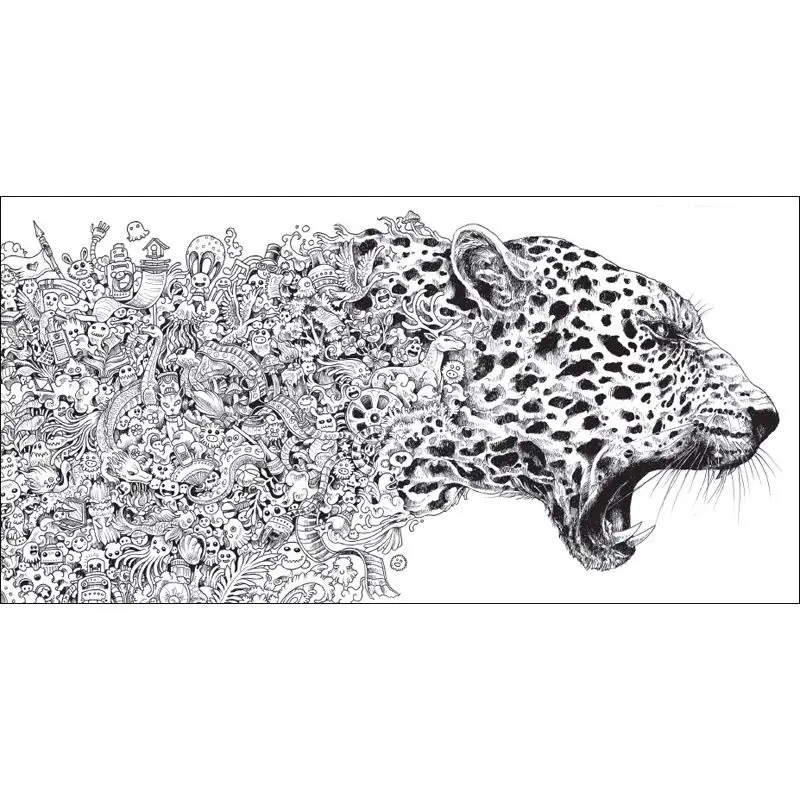 

96 Pages Animorphia Coloring Book For Adults children Develop intelligence Relieve Stress Graffiti Painting Drawing books