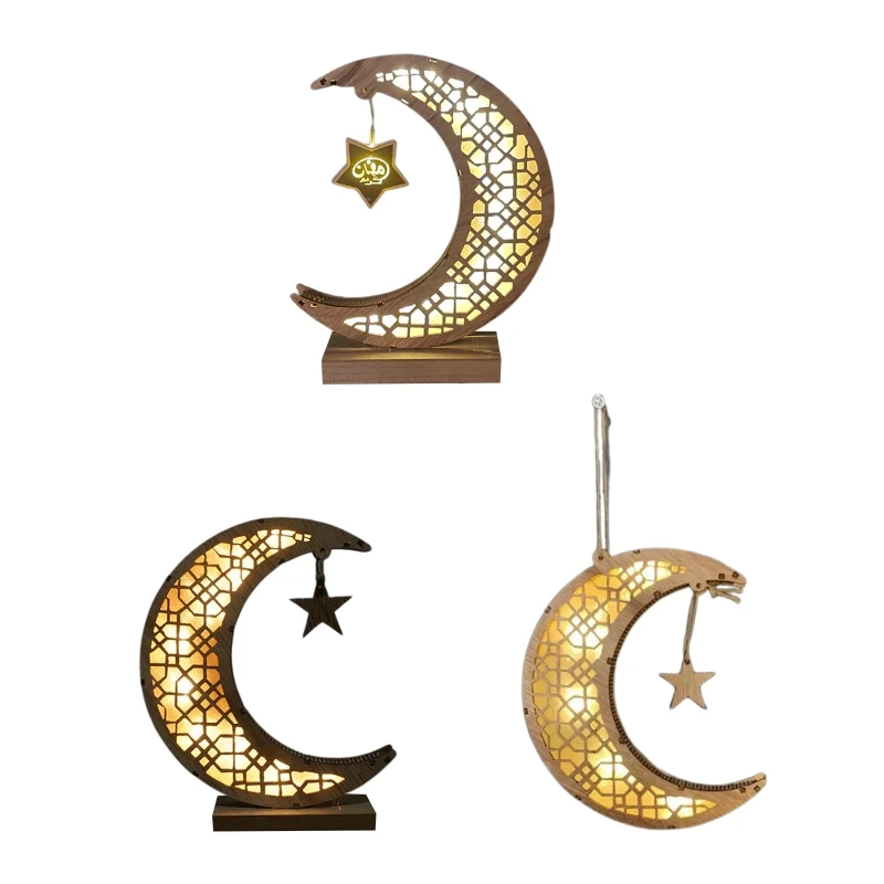 

Desktop Moon Lamp with Stand Ramadan Holiday Eid Festival Decorations for Home