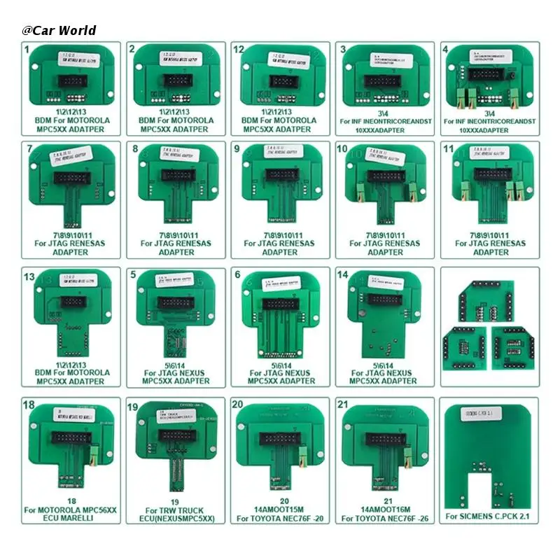 22x полный комплект адаптеров для BDM зонда KESS KTAG ECU программный чип Автомобильный