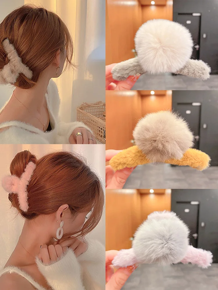 

Winter Woman Metal Hair Claws Chic Barrettes Hairclips Hairpins Ladies Hairgrip Headwear Girls Ornaments Crab Hair Accessories