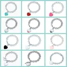 Женский браслет-подвеска TF в форме сердца, из серебра 925 пробы, высокое качество, 1:1, Женские Ювелирные изделия, бесплатная доставка