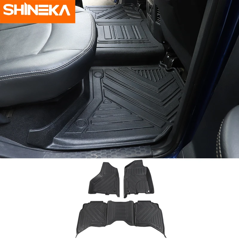 

SHINEKA Floor Mats For Dodge Ram Car TPE Non-Slip Foot Mats Pads Liner Carpets Accessories For Dodge Ram1500 2500 3500 2010-2017